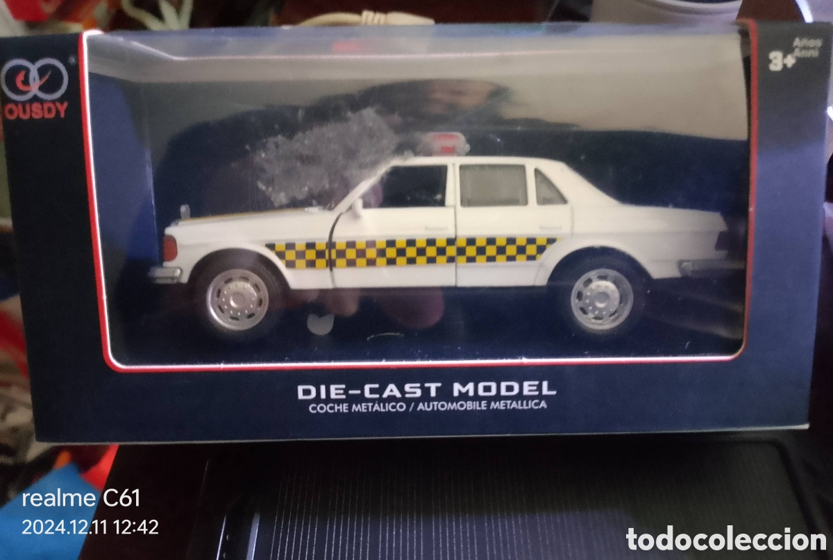 Coches a escala: OUSDY MODEL serie 1981 - Coche cl&aacute;sico POLICE Polic&iacute;a similar MERCEDES BENZ 450 RICO - Nuevo en caja