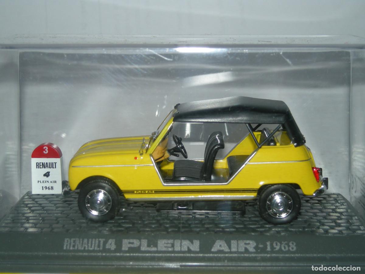 Voitures &agrave; l'&eacute;chelle: RENAULT 4 PLEIN AIR (1968) COLOR AMARILLO Y NEGRO