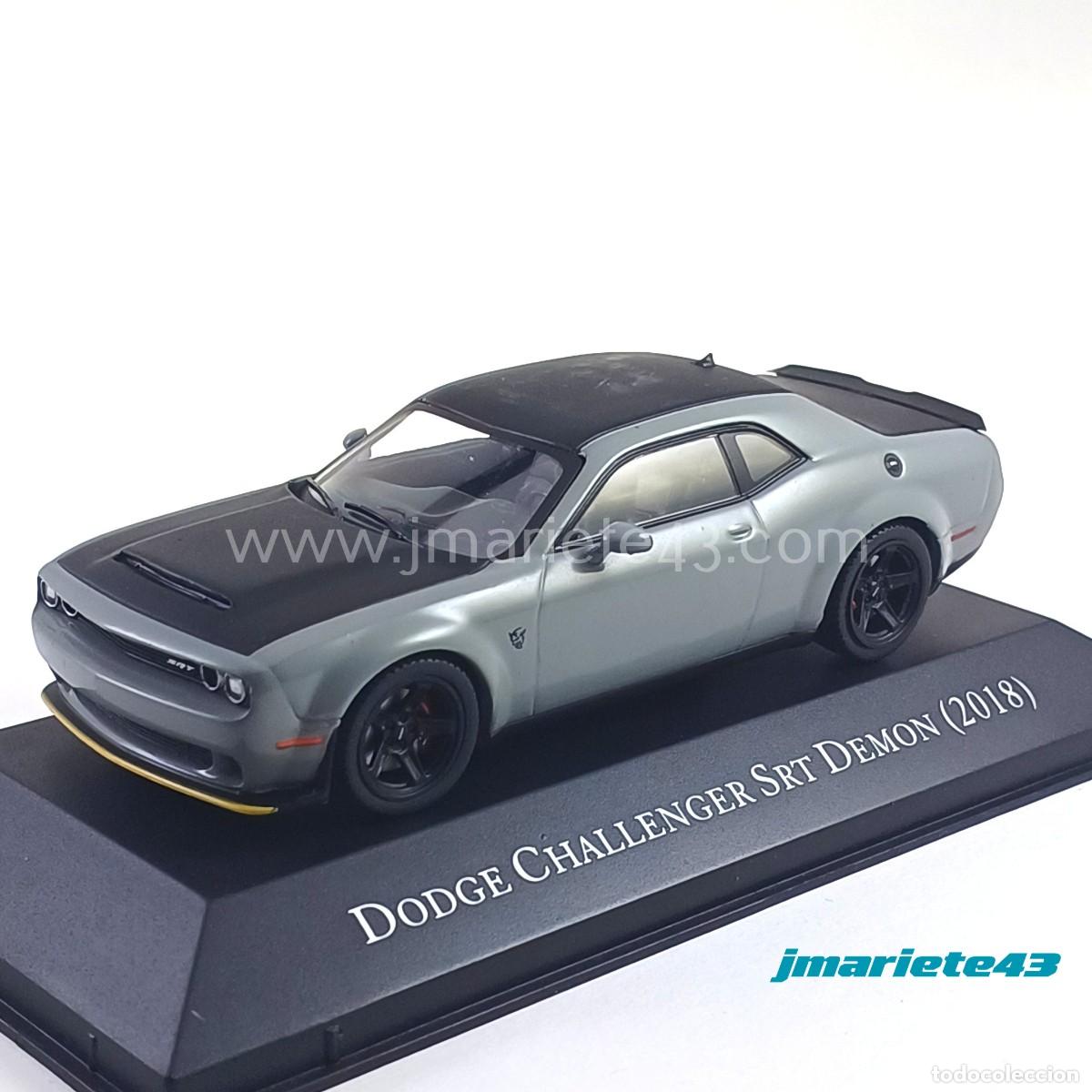 Model Cars: DODGE CHALLENGER SRT DEMON 2018 GREY-BLACK 1:43