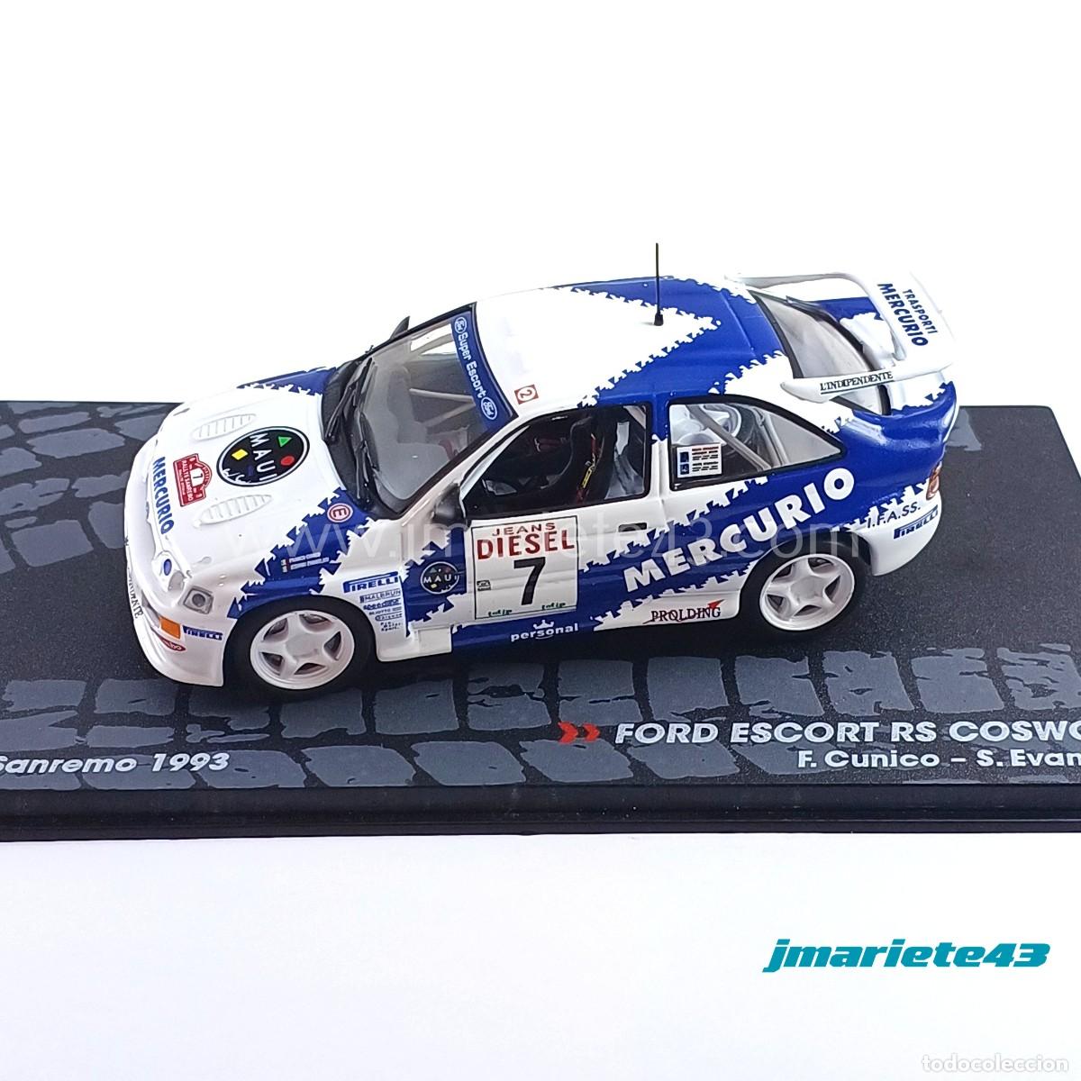 Model Cars: Ford Escort RS Cosworth Gr.A #7 F. Cunico - S. Evangelisti Rally San Remo 1993 1:43