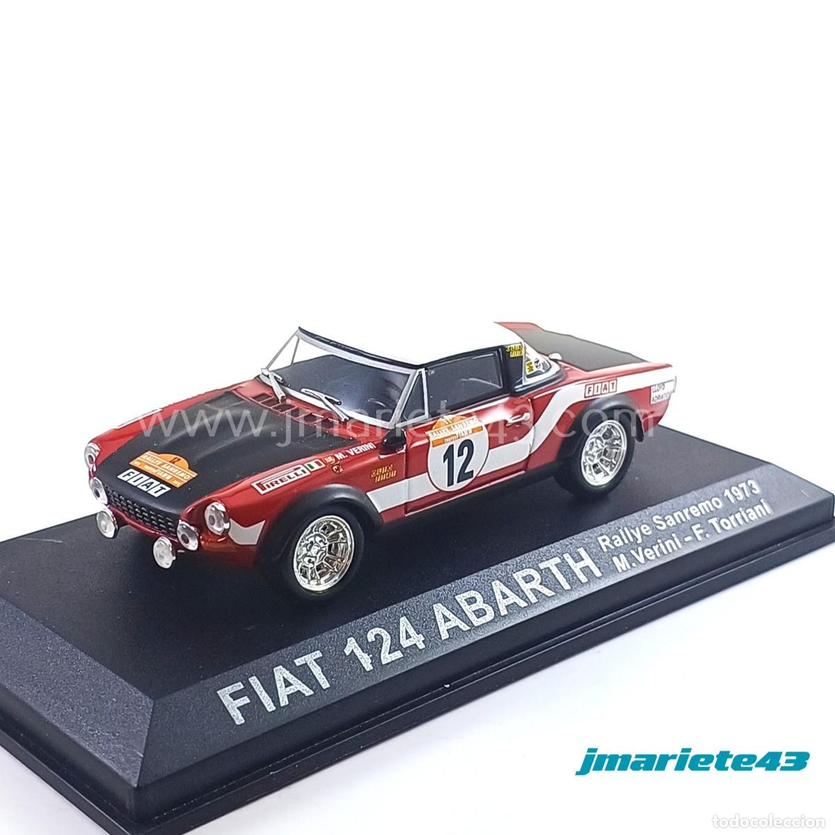 Voitures &agrave; l'&eacute;chelle: Fiat 124 Abarth #12 M. Verini - F. Torriani Rally SanRemo 1973 1:43
