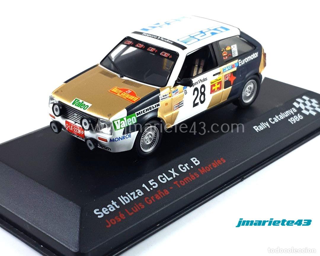 Voitures &agrave; l'&eacute;chelle: Seat Ibiza 1.5 GLX Gr. #28 B JL. Gra&ntilde;a Rally Catalu&ntilde;a 1986 1:43