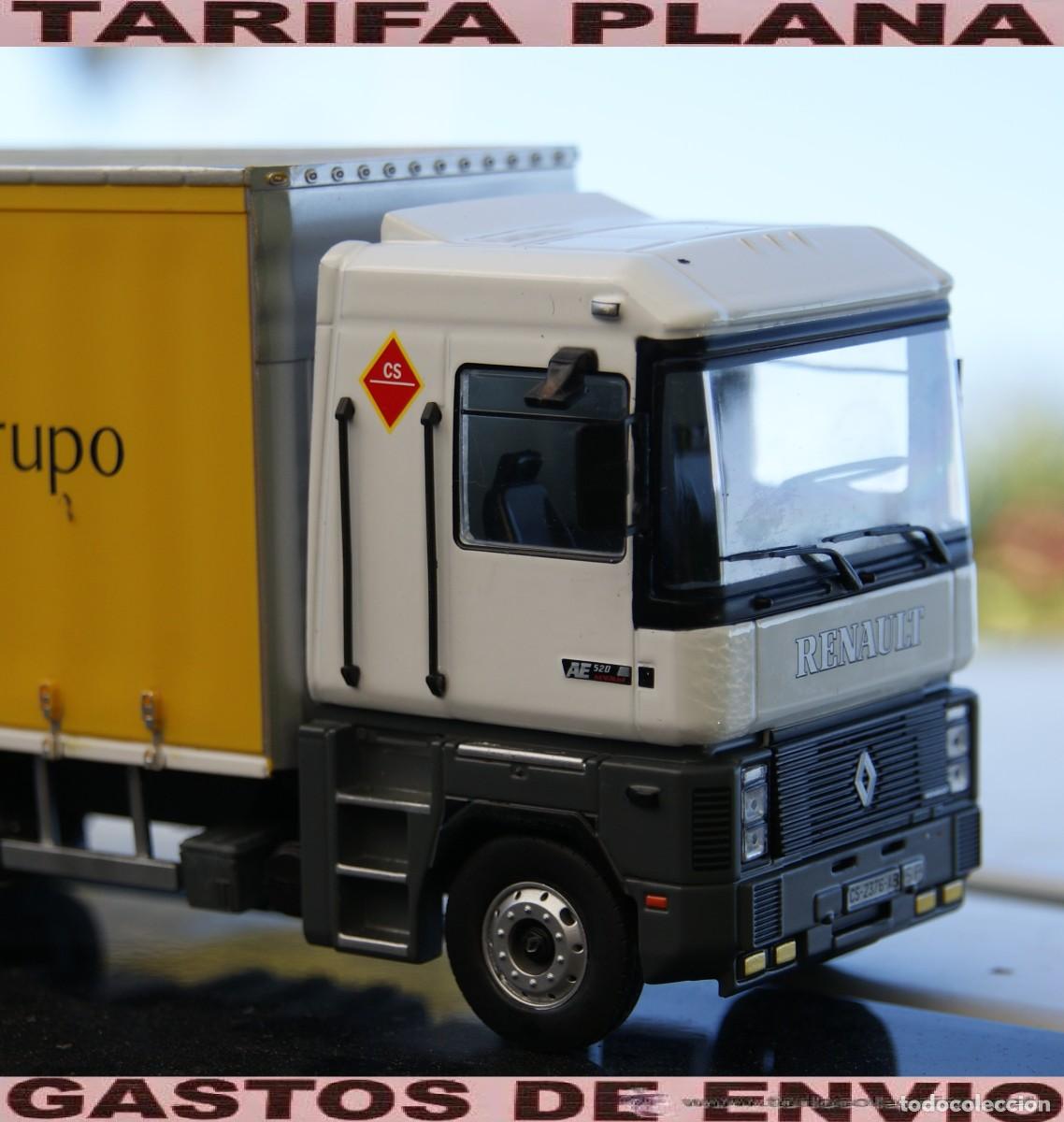 Carros em escala: CAMION RENAULT MAGNUM AE 500 1990 PORCELANOSA GRUPO ESCALA 1:43 DE SALVAT EN SU BLISTER