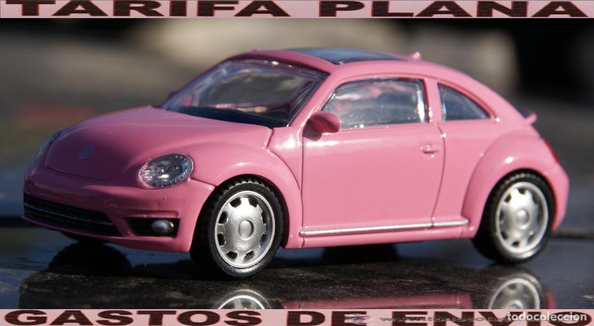 Coches a escala: VW ESCARABAJO BEETLE ROSA PINK ESCALA 1:43 DE RASTAR EN CAJA NO ORIGINAL