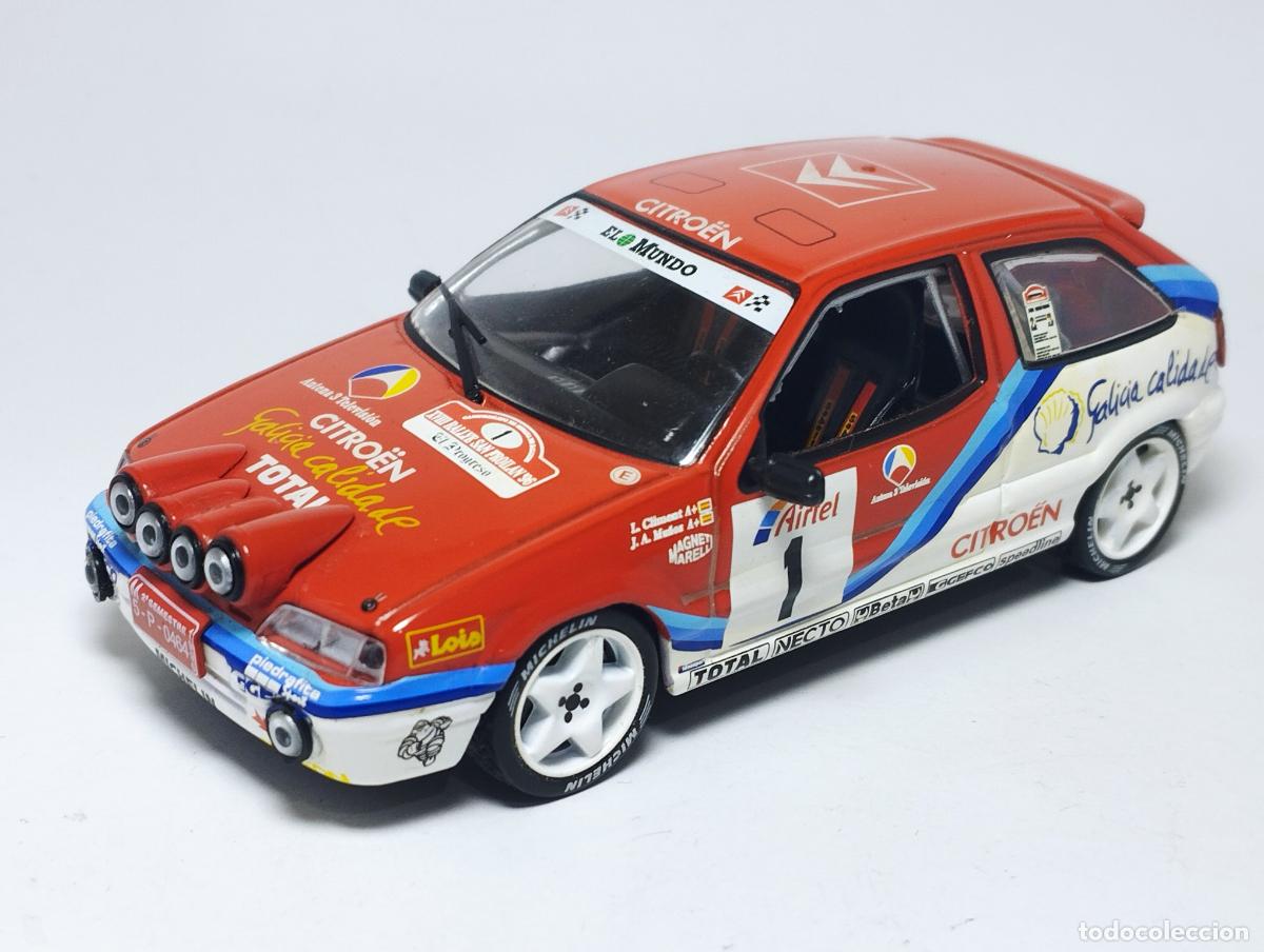 Coches a escala: CITROEN ZX 16 V LUIS CLIMENT RALLYE SAN FROILAN 1996 IXO ALTAYA SALVAT ESCALA 1,43