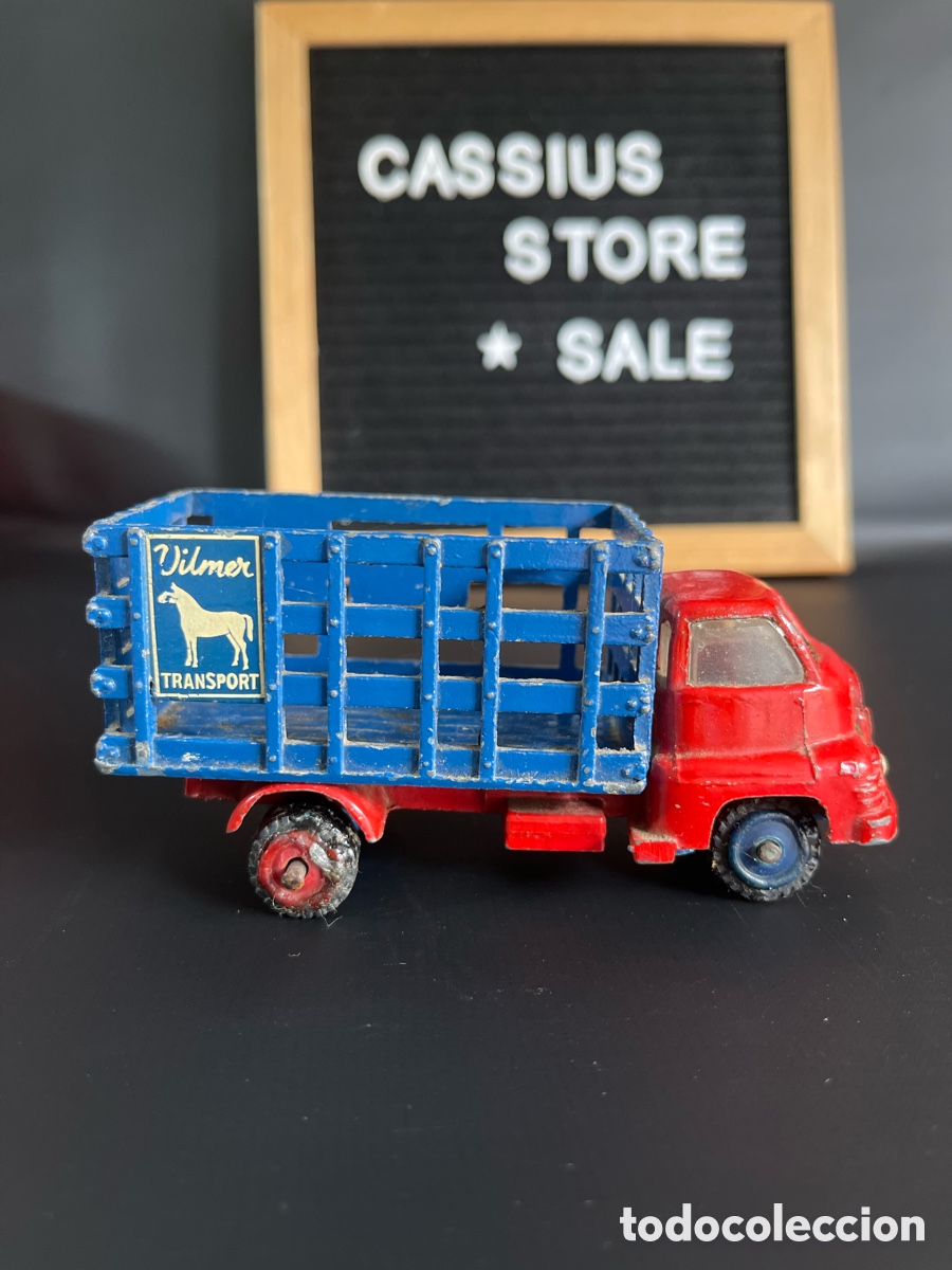 Coches a escala: Antiguo Camion Transportador Caballo Diecast Vilmer Colombia 1950