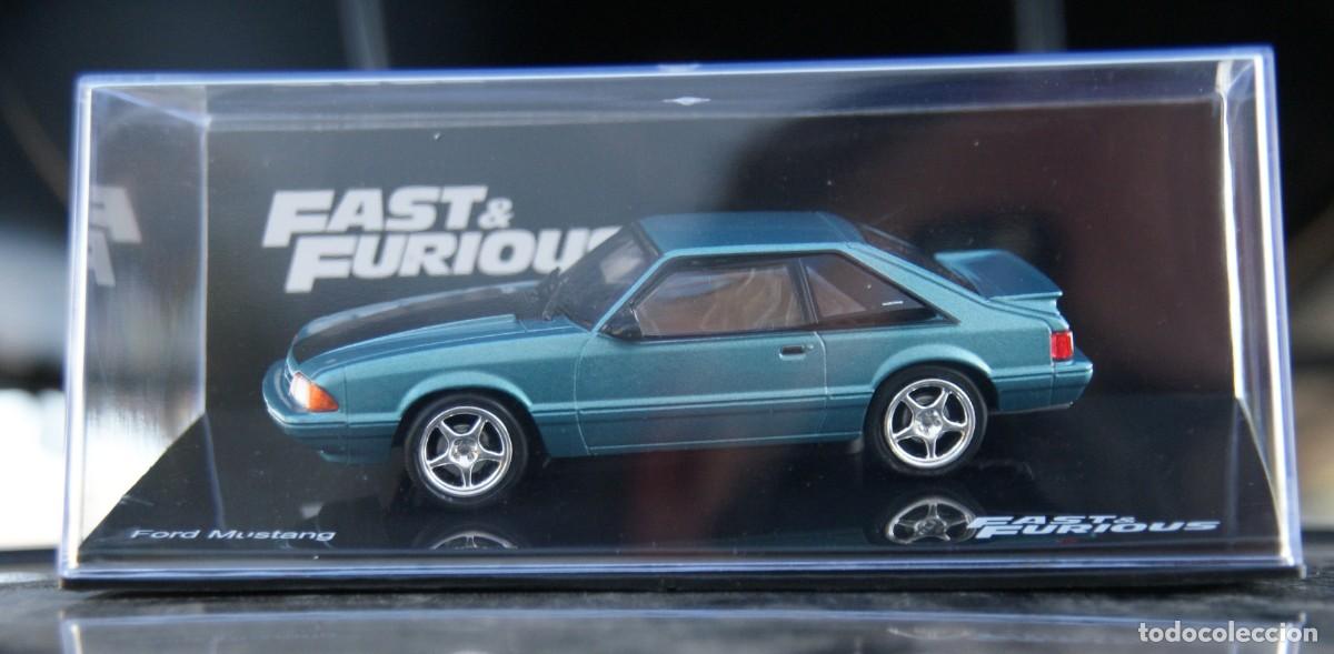 Coches a escala: FORD MSTANG AZUL Y NEGRO FAST AND FURIOUS ESCALA 1/43 DE ALTAYA EN caja