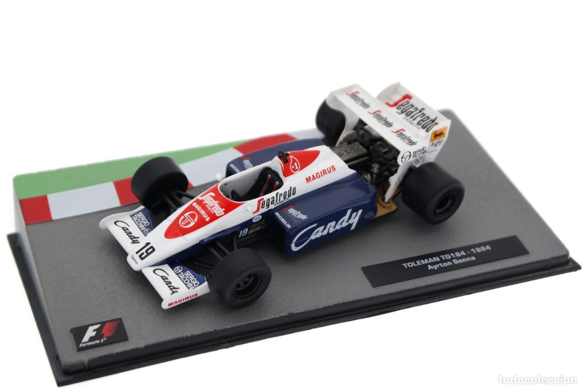 Coches a escala: Cl&aacute;sico Formula 1 Toleman TG184 - Ayrton Senna (Brasil) - A&ntilde;o 1984 (Escala 1:43) F-1, Competici&oacute;n F1