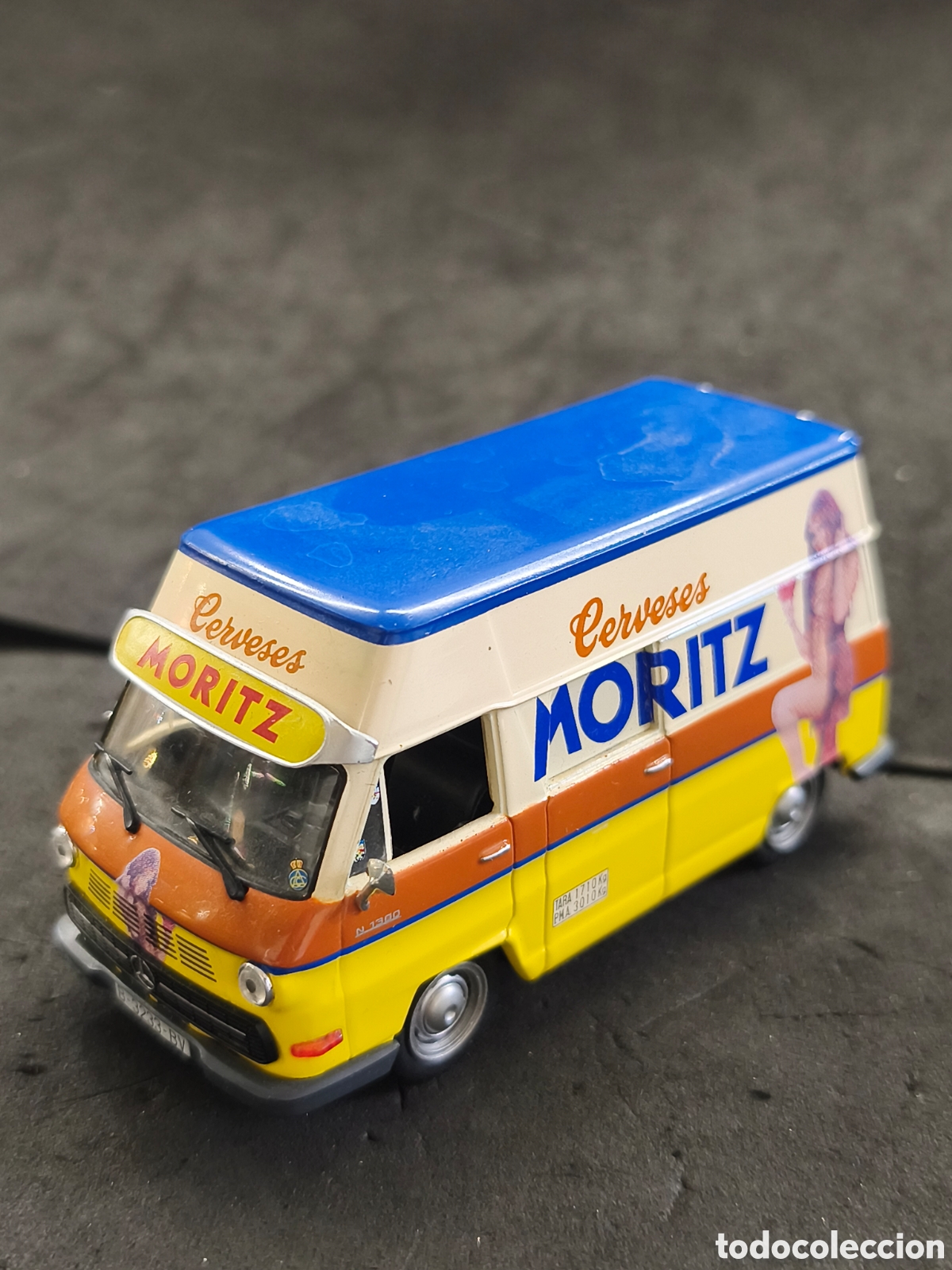 Coches a escala: MERCEDES-BENZ N 1300 CERVEZA MORITZ 1976 SALVAT COCHE 1:43 FURGONETA REPARTO BARCELONA