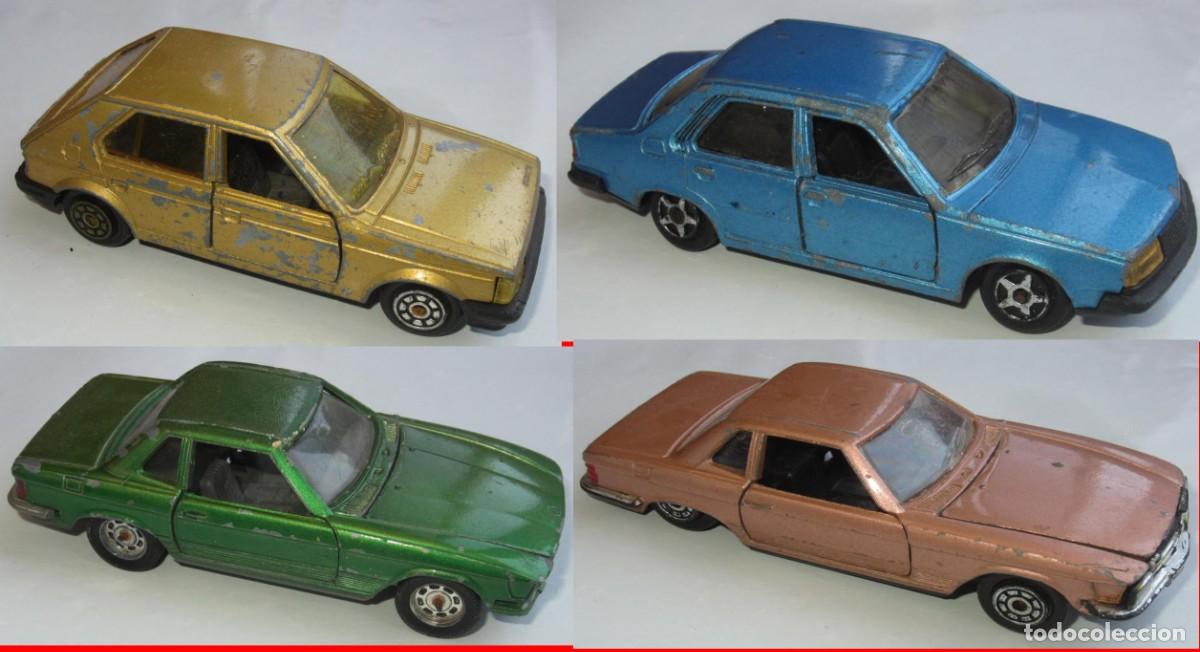 Coches a escala: SIMCA HORIZON,RENAULT 18 TL, MERCEDES 350 JET-CAR NEREV 4 COCHES ANTIGUOS