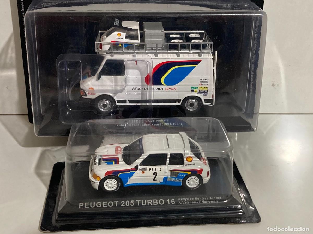 Coches a escala: S1/43, LOTE, CITROEN C35, FASE 2 ASISTENCIA PEUGEOT + PEUGEOT 205 TURBO 16, N&ordm; 2, ARI VATANEN