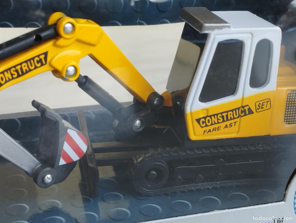 Coches a escala: PALA EXCAVADORA ORUGAS OBRAS CONSTRUCCION DE CARARAMA HONGWELL 1,64 NUEVA EN SU CAJA