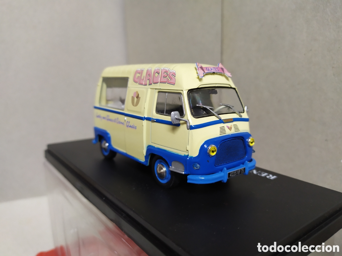 Coches a escala: Renault Estafette. Tienda m&oacute;vil de helados. IXO-Hachette