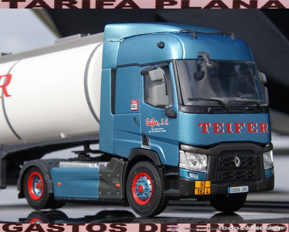 Coches a escala: CAMION RENAULT T 2016 CISTERNA TEIFER S.L. ESCALA 1:43 DE SALVAT EN SU EMBALAJE ORIGINAL