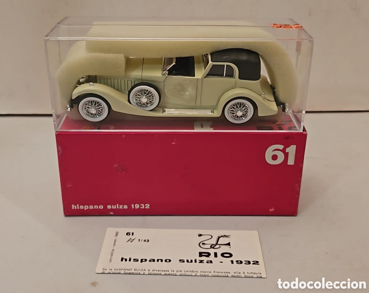 Coches a escala: RIO 61- COCHE HISPANO SUIZA 1932, ESCALA 1:43. NUEVO