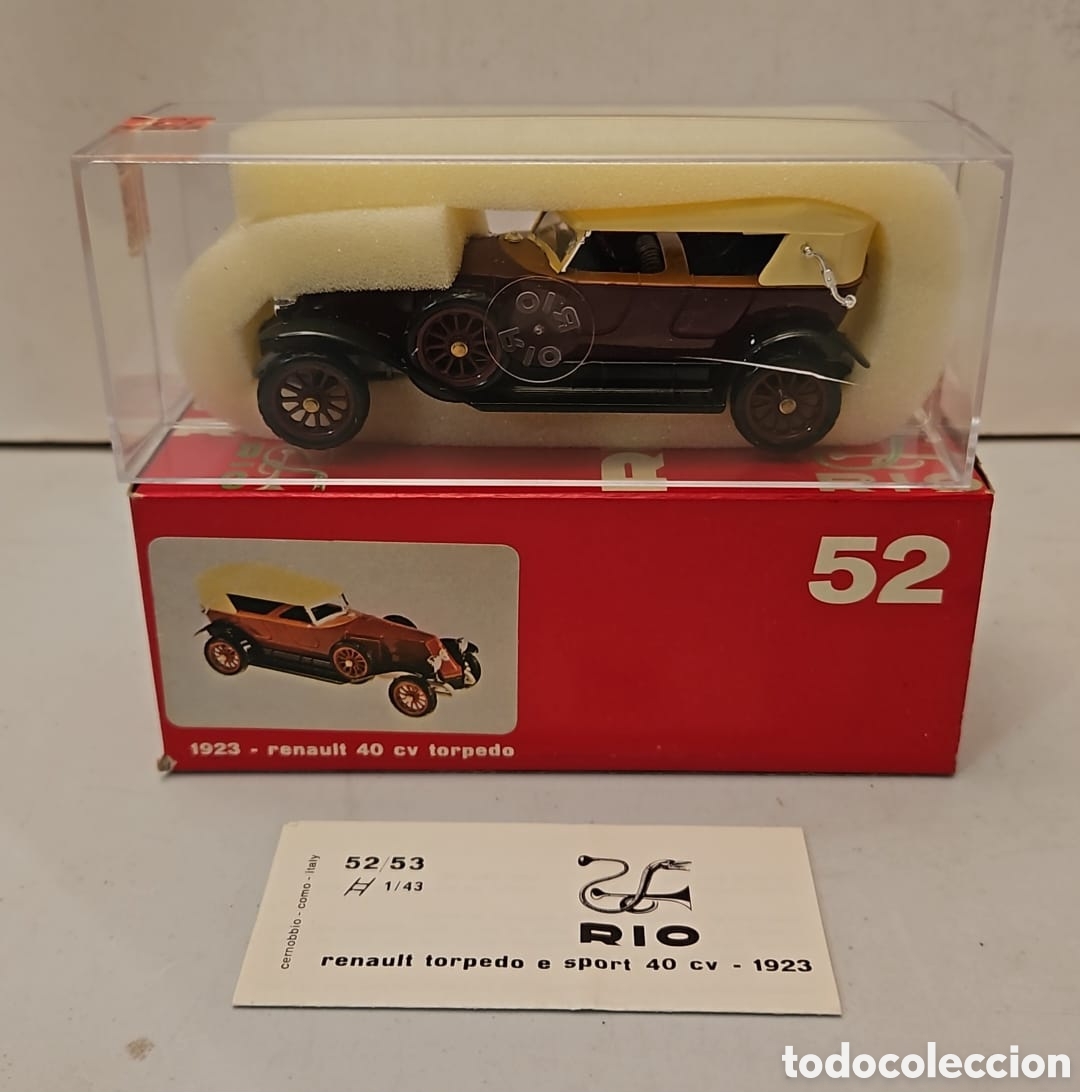 Coches a escala: RIO 52- COCHE RENAULT 40CV TORPEDO 1923, ESCALA 1:43. NUEVO