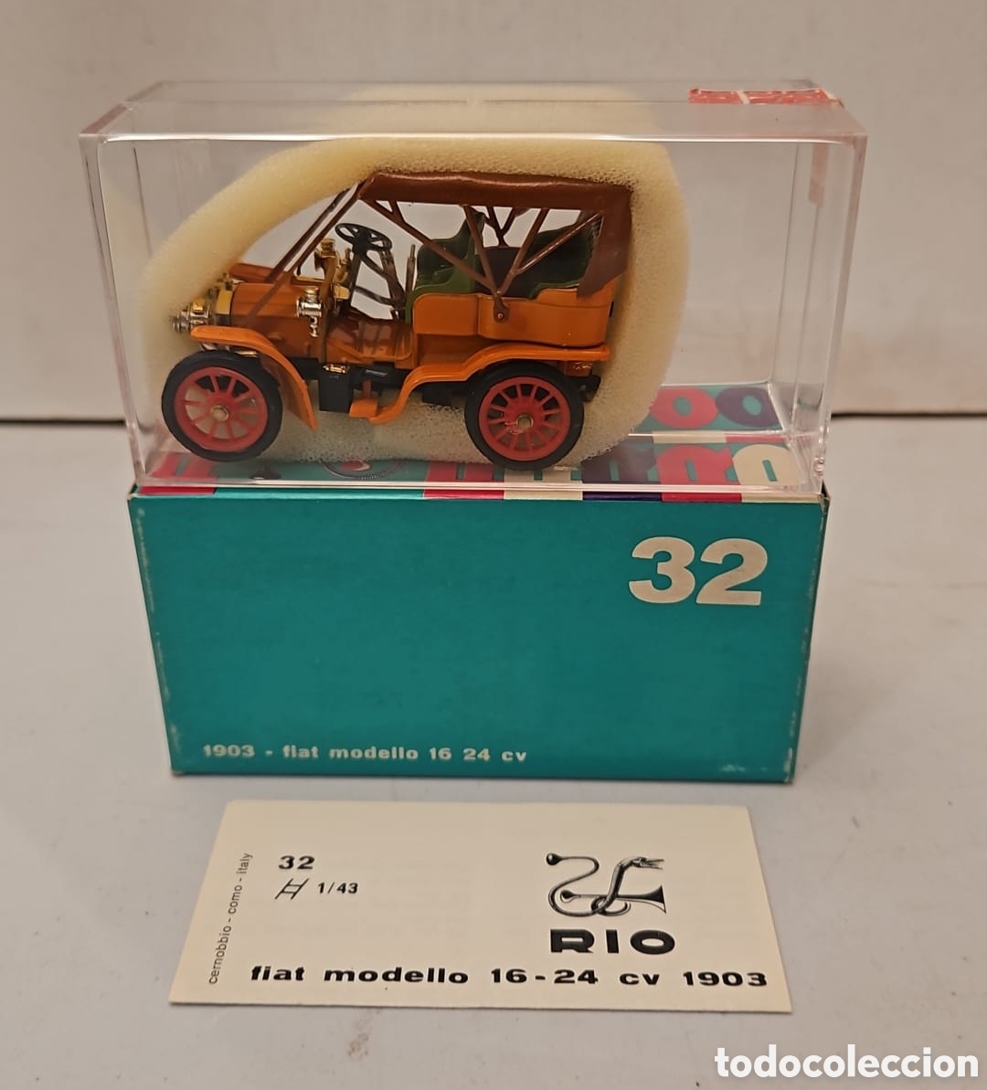 Coches a escala: RIO 32- COCHE FIAT MODELLO 16 24 CV 1903, ESCALA 1:43. NUEVO