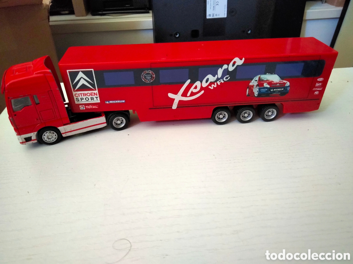 Coches a escala: Cami&oacute;n Cabeza tractora Many remolque Citro&euml;n Xrara Sport WRC de Majorette
