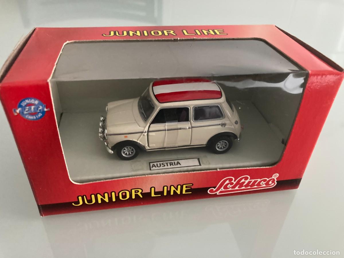 Coches a escala: S1/43, MINI, SCHUCO, MINI COOPER,BLANCO, BANDERA DE AUSTRIA, SCHUCO JUNIOR LINE