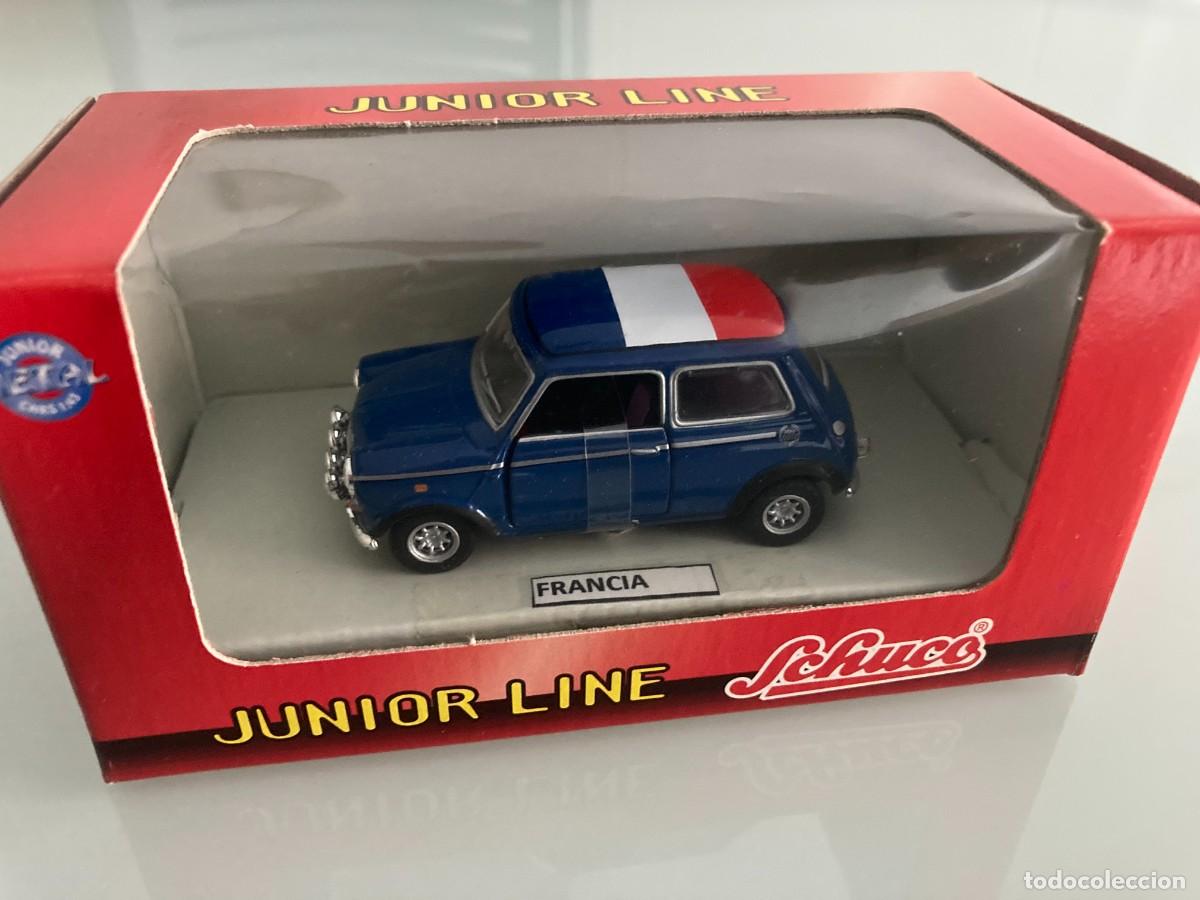 Coches a escala: S1/43, MINI, SCHUCO, MINI COOPER,AZUL, BANDERA DE FRANCIA, SCHUCO JUNIOR LINE