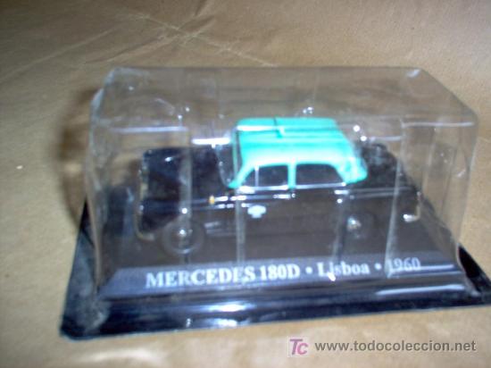 Coches a escala: Mercedes 180 D versi&oacute;n Taxi de Lisboa realizado en escala 1/43 por Altaya