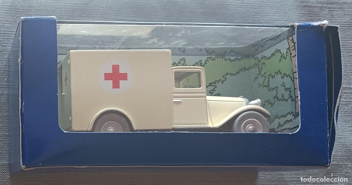 Coches a escala: Tintin Coche Atlas 56 L'ambulance Ambulancia de l'asile des Cigares du Pharaon Ed francesa