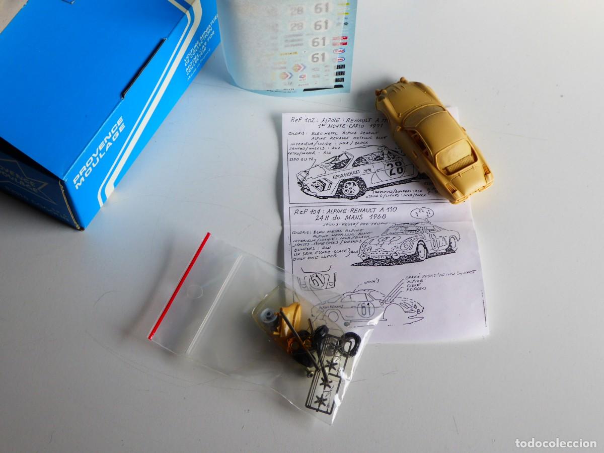 Coches a escala: 1/43 Provence Moulage Kit Alpine Renault A 110 1600 S #18 #28 #61 Marrakech Winner Monte Carlo 1973
