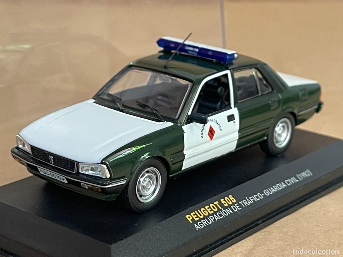 Coches a escala: Coche PEUGEOT 505 Agrupaci&oacute;n de Tr&aacute;fico - Guardia Civil (1982) 1:43 die-cast metal ixo altaya pgc