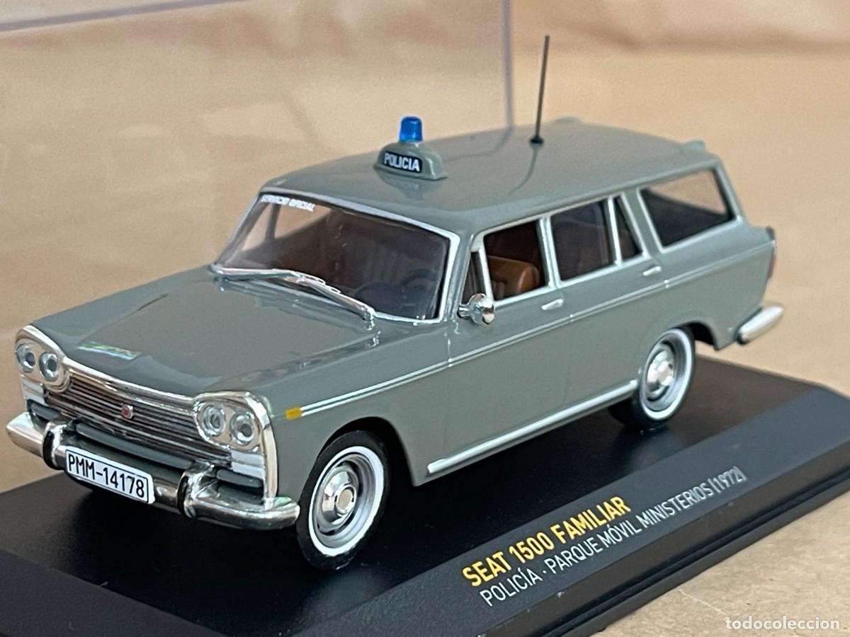 Coches a escala: Coche SEAT 1500 Familiar Polic&iacute;a - Parque M&oacute;vil Ministerios (1972) 1:43 die-cast metal car altaya