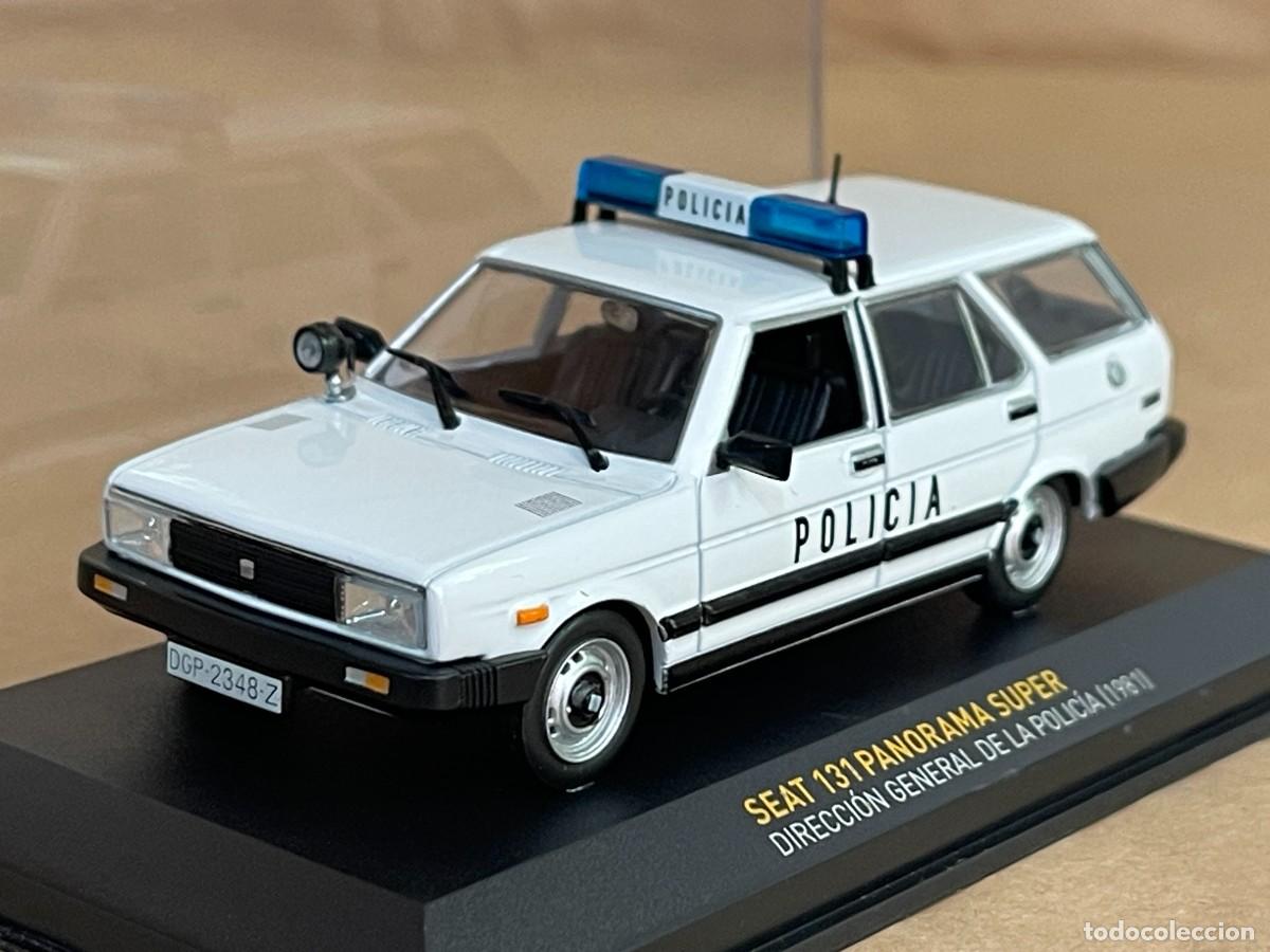 Coches a escala: Coche SEAT 131 PANORAMA SUPER Direcci&oacute;n General de la Polic&iacute;a (1981) 1:43 die-cast metal altaya dgp