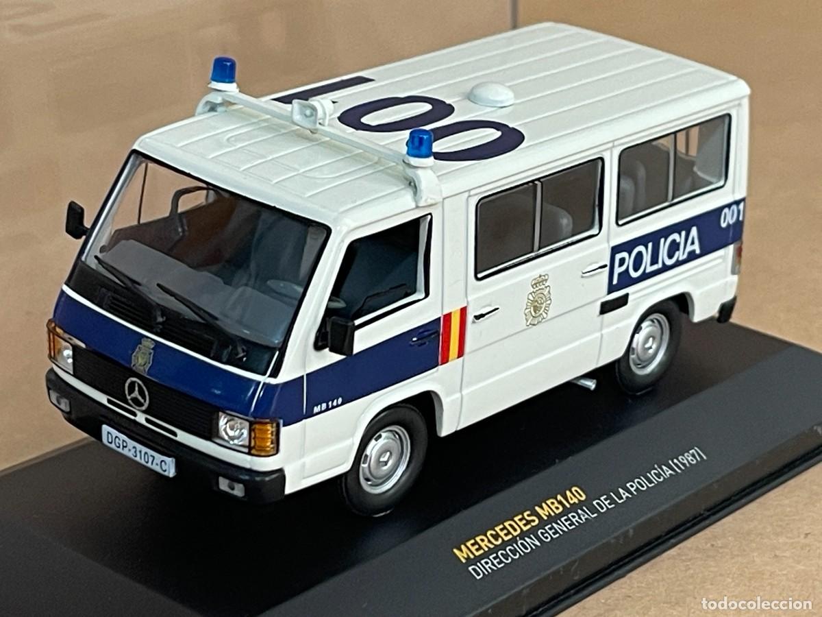 Coches a escala: Furgoneta MERCEDES MB140 Direcci&oacute;n General de la Polic&iacute;a (1987) 1:43 ixo die-cast metal altaya dgp