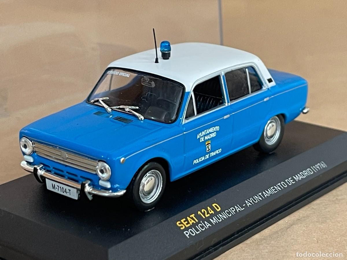 Coches a escala: Coche SEAT 124 D Polic&iacute;a Municipal - Ayuntamiento de Madrid (1976) 1:43 ixo die-cast metal altaya
