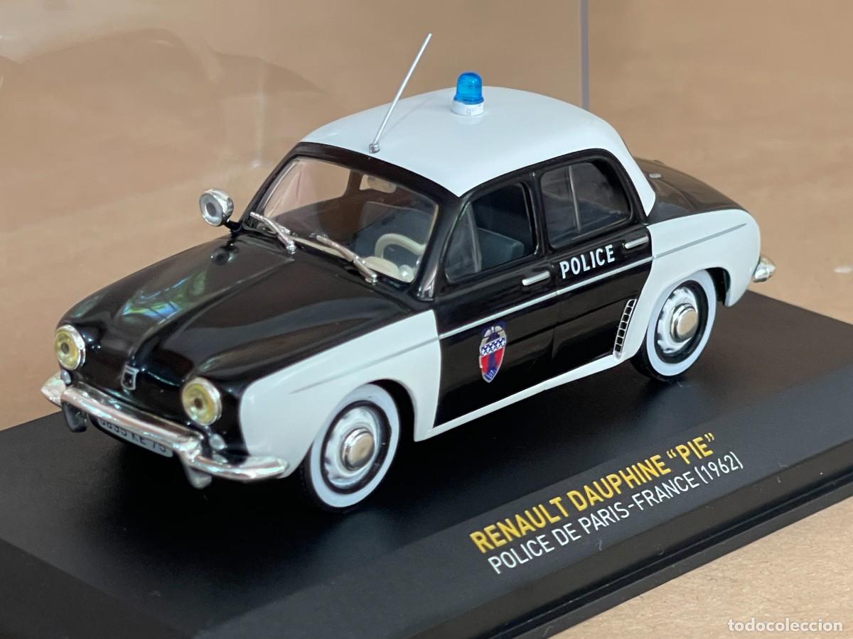 Coches a escala: Coche RENAULT DAUPHINE 'PIE' Police de Par&iacute;s-France (1962) 1:43 ixo die-cast metal altaya polic&iacute;a