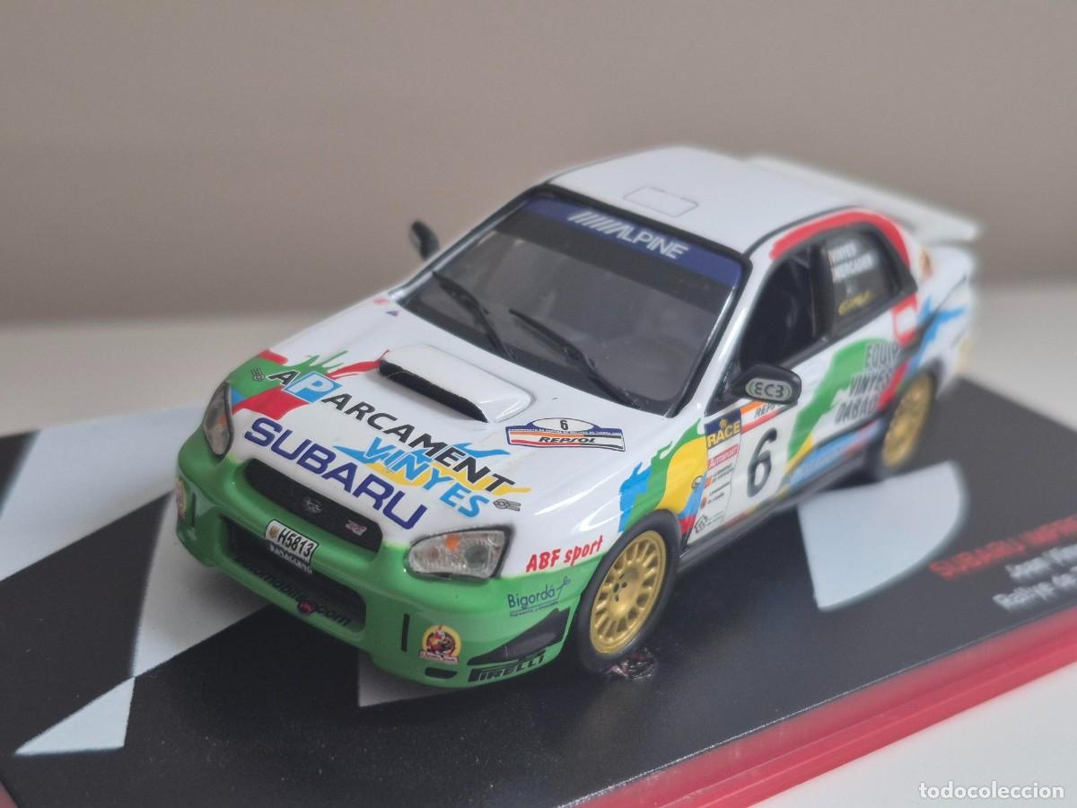 Coches a escala: 1/43 COCHE SUBARU IMPREZA WRX STi VINYES MERCADER RALLY TIERRA ALCA&Ntilde;IZ 2002 RALLYE 1:43