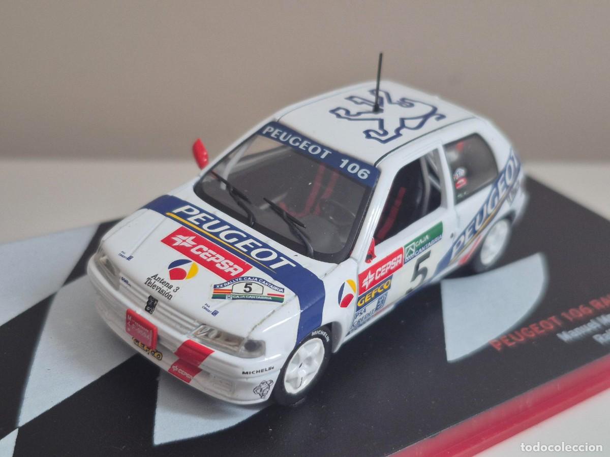 Coches a escala: 1/43 COCHE PEUGEOT 106 RALLY KIT CAR MUNIENTE IBA&Ntilde;EZ RALLYE CAJA CANTABRIA 1996 1:43