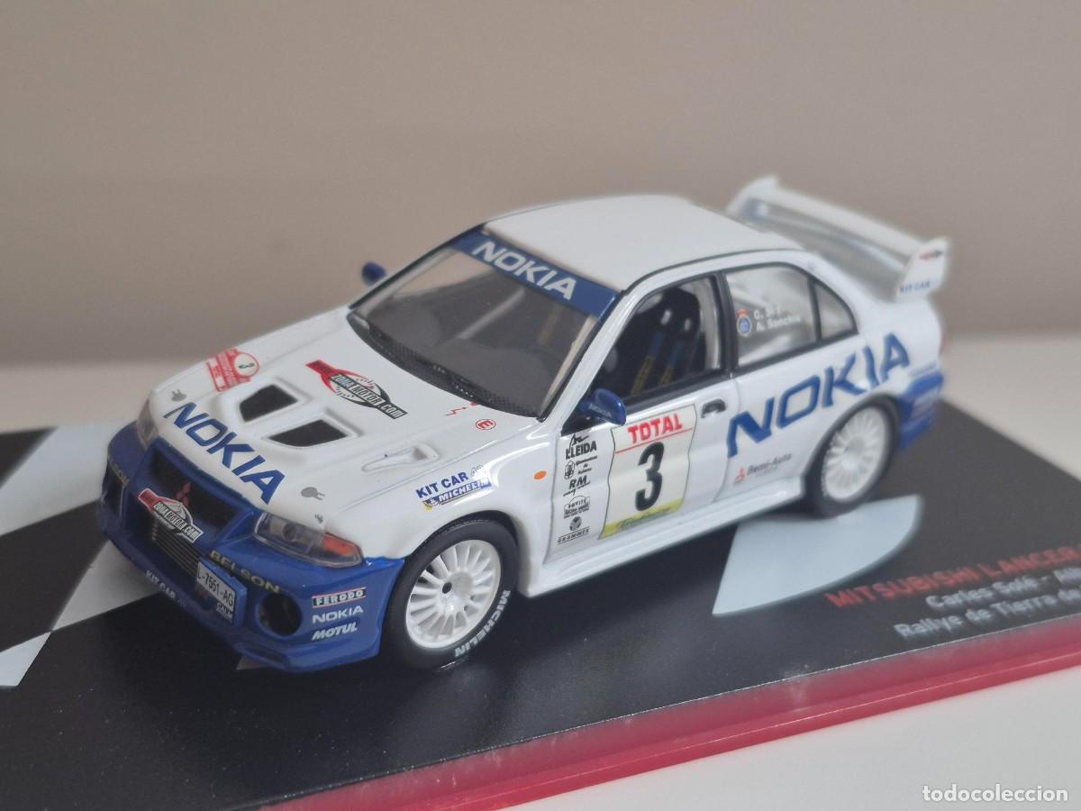 Coches a escala: 1/43 COCHE MITSUBISHI LANCER EVO VI NOKIA SOLE SANCHIS RALLYE TIERRA LINARES 2000 RALLY 1:43