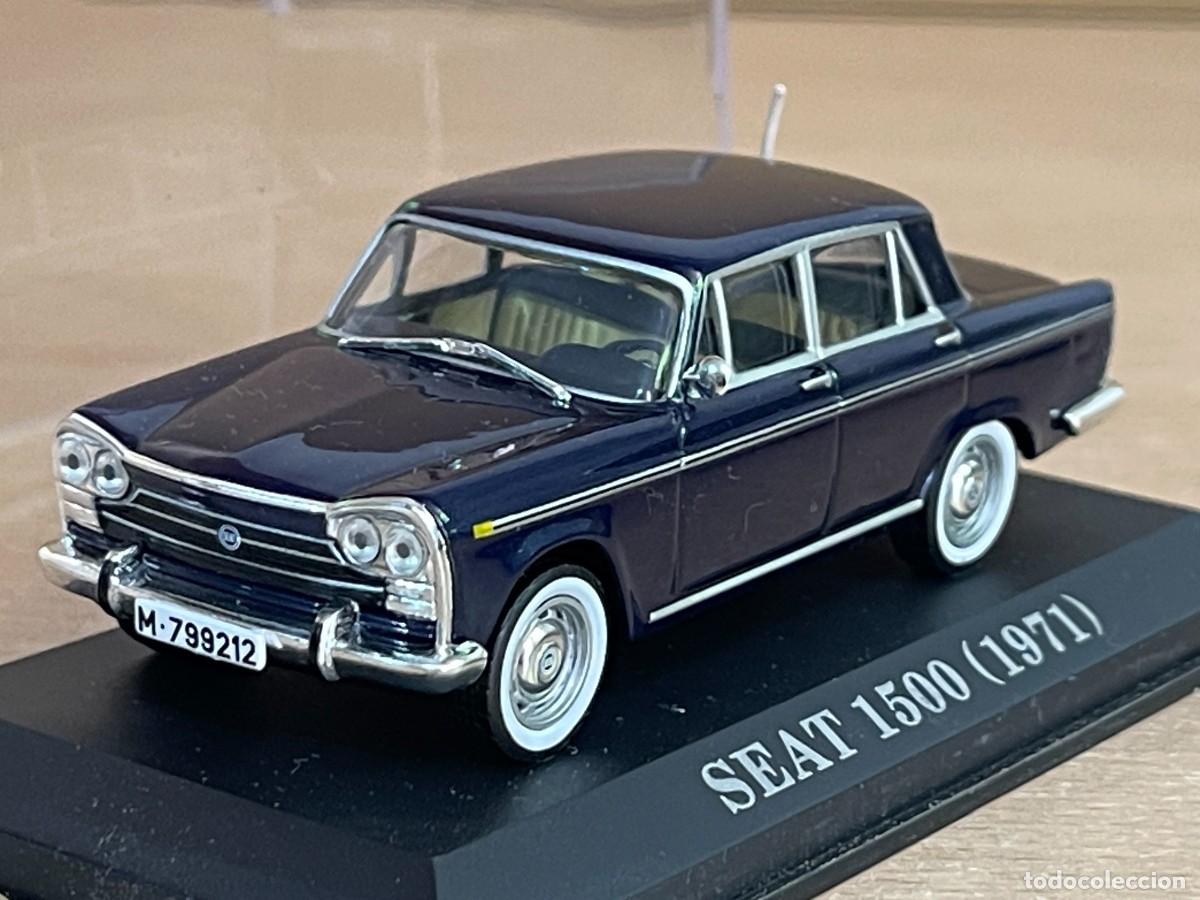Coches a escala: Coche SEAT 1500 (1971) matr&iacute;cula Madrid 1:43 die-cast metal car 1/43 altaya