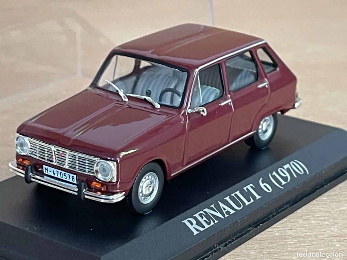 Auto in scala: Coche RENAULT 6 (1970) matr&iacute;cula Madrid 1:43 die-cast metal car 1/43 altaya R6 R-6