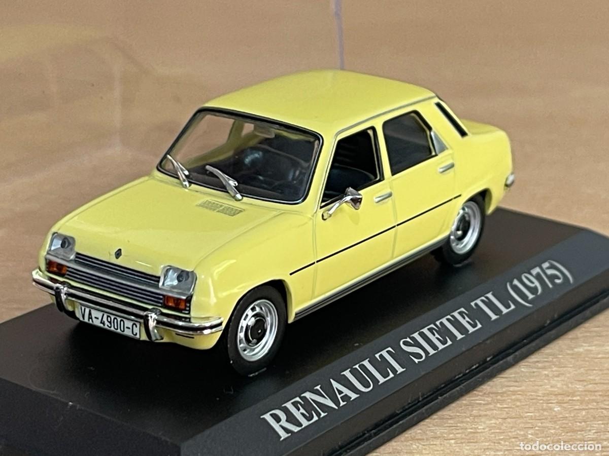 Auto in scala: Coche RENAULT 7 TL (1975) matr&iacute;cula Valladolid 1:43 die-cast metal car 1/43 altaya R7 R-7 Siete