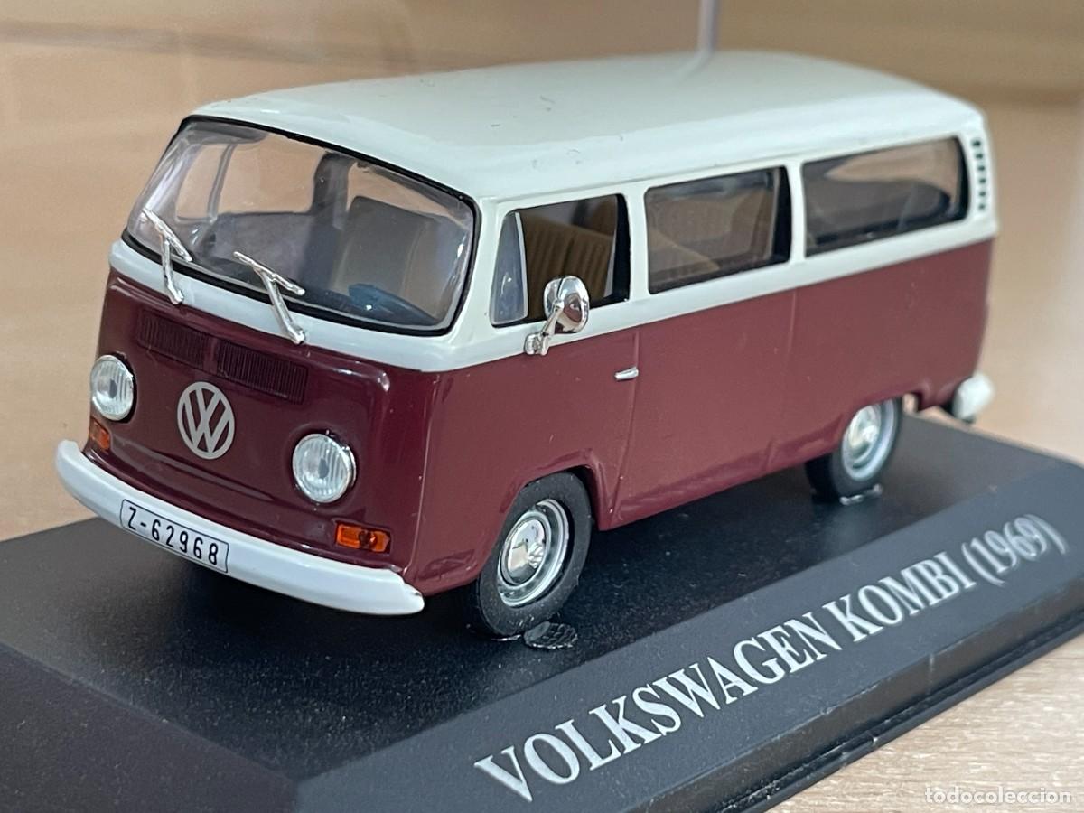 Coches a escala: Furgoneta VOLKSWAGEN KOMBI (1969) matr&iacute;cula Zaragoza 1:43 die-cast metal car 1/43 altaya T1 T2 T3