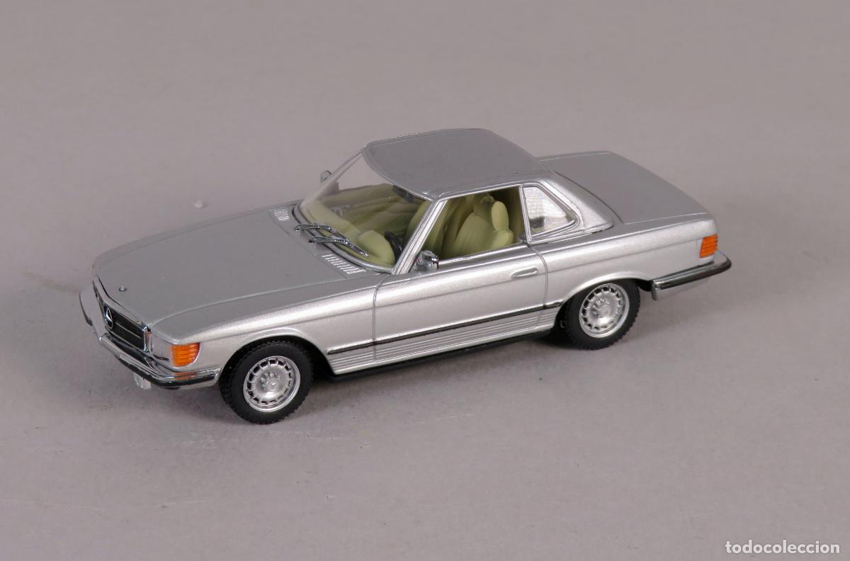 Coches a escala: Mercedes Benz 280 SL 500 SL Minichamps 1/43 1970 - 1989 gris plateado