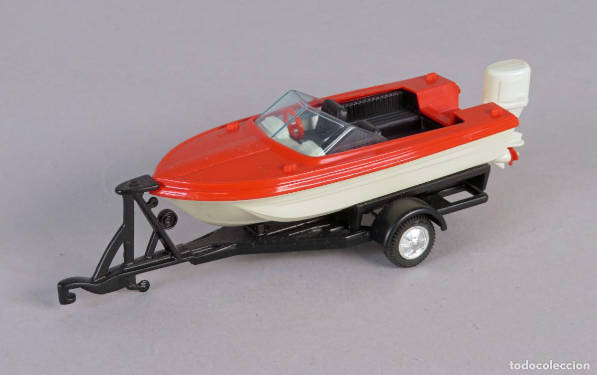 Coches a escala: Remolque con barca lancha Miniaturas Joal 1/43