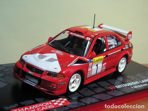 Coches a escala: Mitsubishi Lancer Evo VI - R.Montecarlo 1999 - T.Makinen, R.Mannisenmaki - Altaya - 1:43
