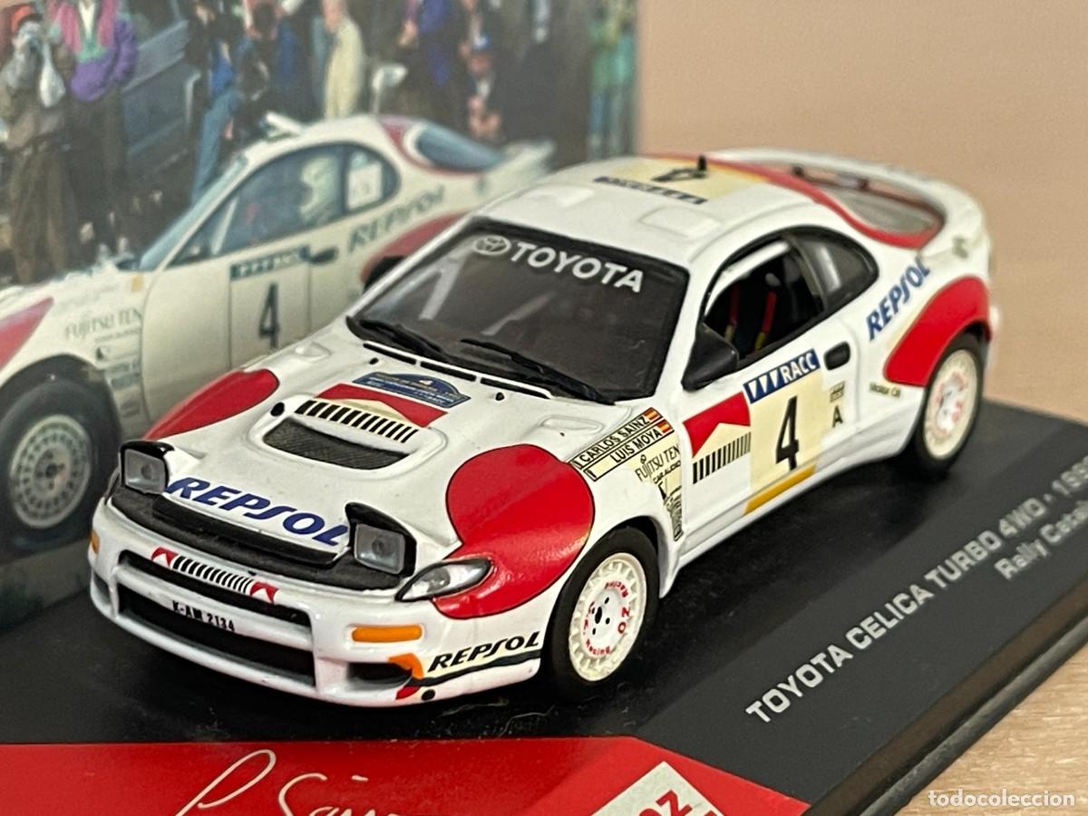 Coches a escala: Coche TOYOTA CELICA TURBO 4WD 1992 Rally Catalunya #4 Carlos Sainz 1:43 die-cast metal ixo altaya