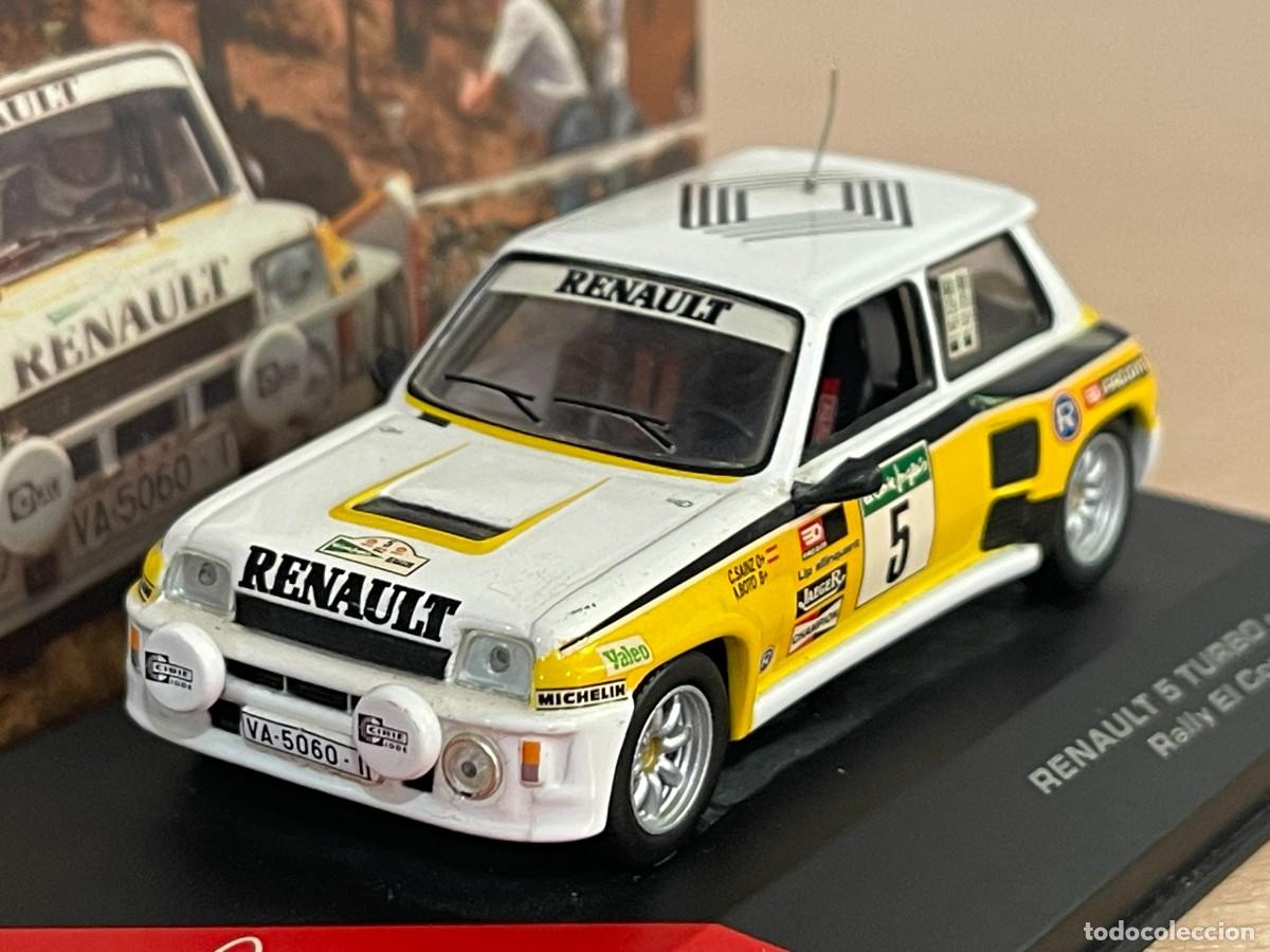 Coches a escala: Coche RENAULT 5 Turbo Rally El Corte Ingl&eacute;s #5 Carlos Sainz Collection 1:43 die-cast ixo altaya