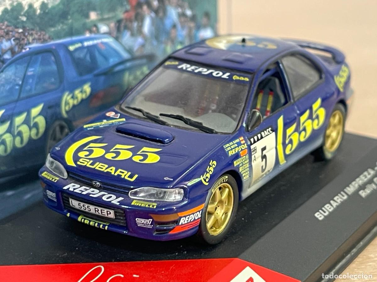 Coches a escala: Coche SUBARU IMPREZA 1995 Rally Catalunya #5 Carlos Sainz Collection 1:43 die-cast metal ixo altaya