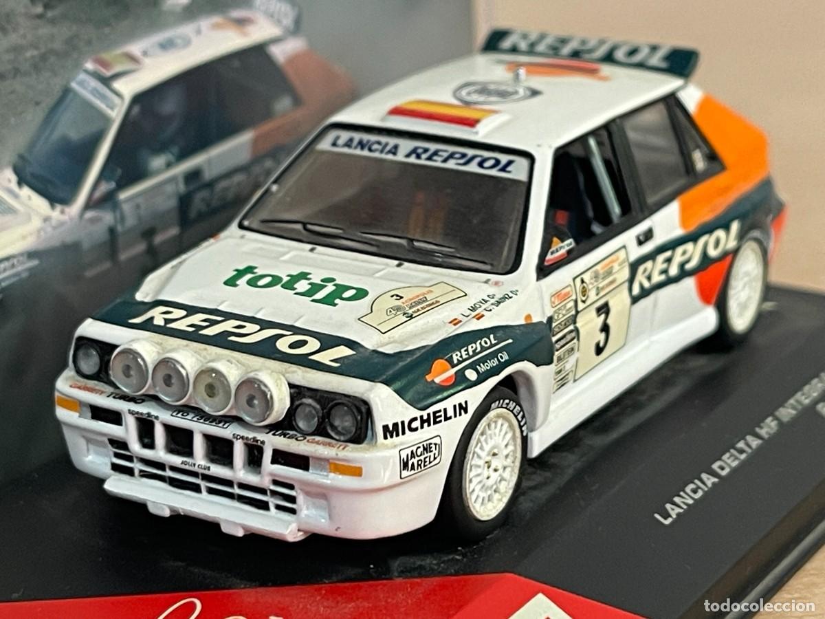 Coches a escala: Coche LANCIA DELTA HF INTEGRALE 1993 Rally Acr&oacute;polis #3 Carlos Sainz 1:43 die-cast metal ixo altaya