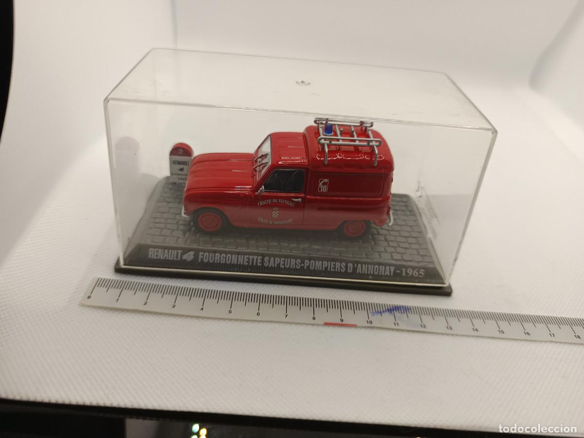 Coches a escala: Renault 4 Furgoneta Bomberos D&acute;Annonay 1965 Universal Hobbies 1:43