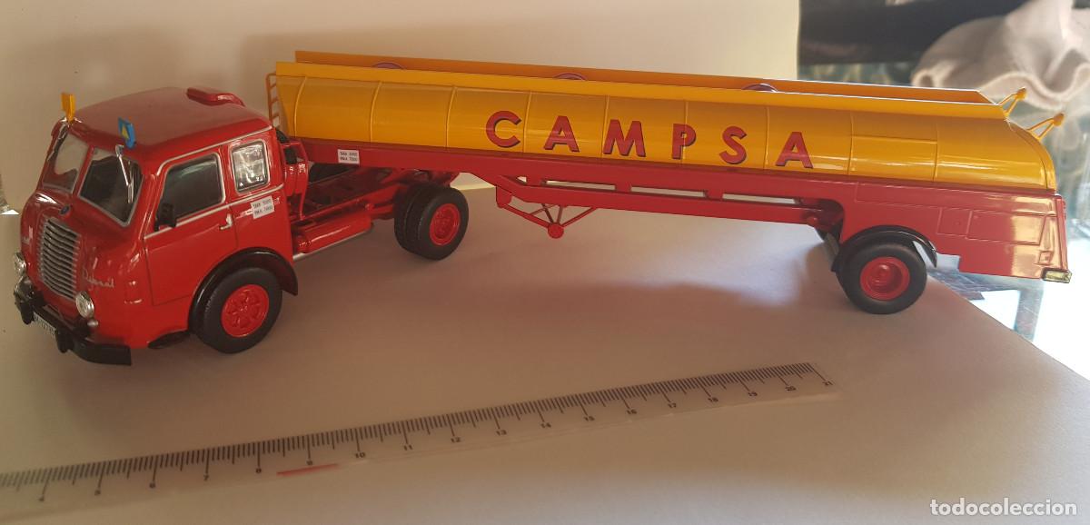 Coches a escala: PEGASO II Z-203 MOFLETES, ARTICULADO CABEZA TRACTORA + REMOLQUE CAMPSA, CAMPSA 1955. ESCALA 1:43
