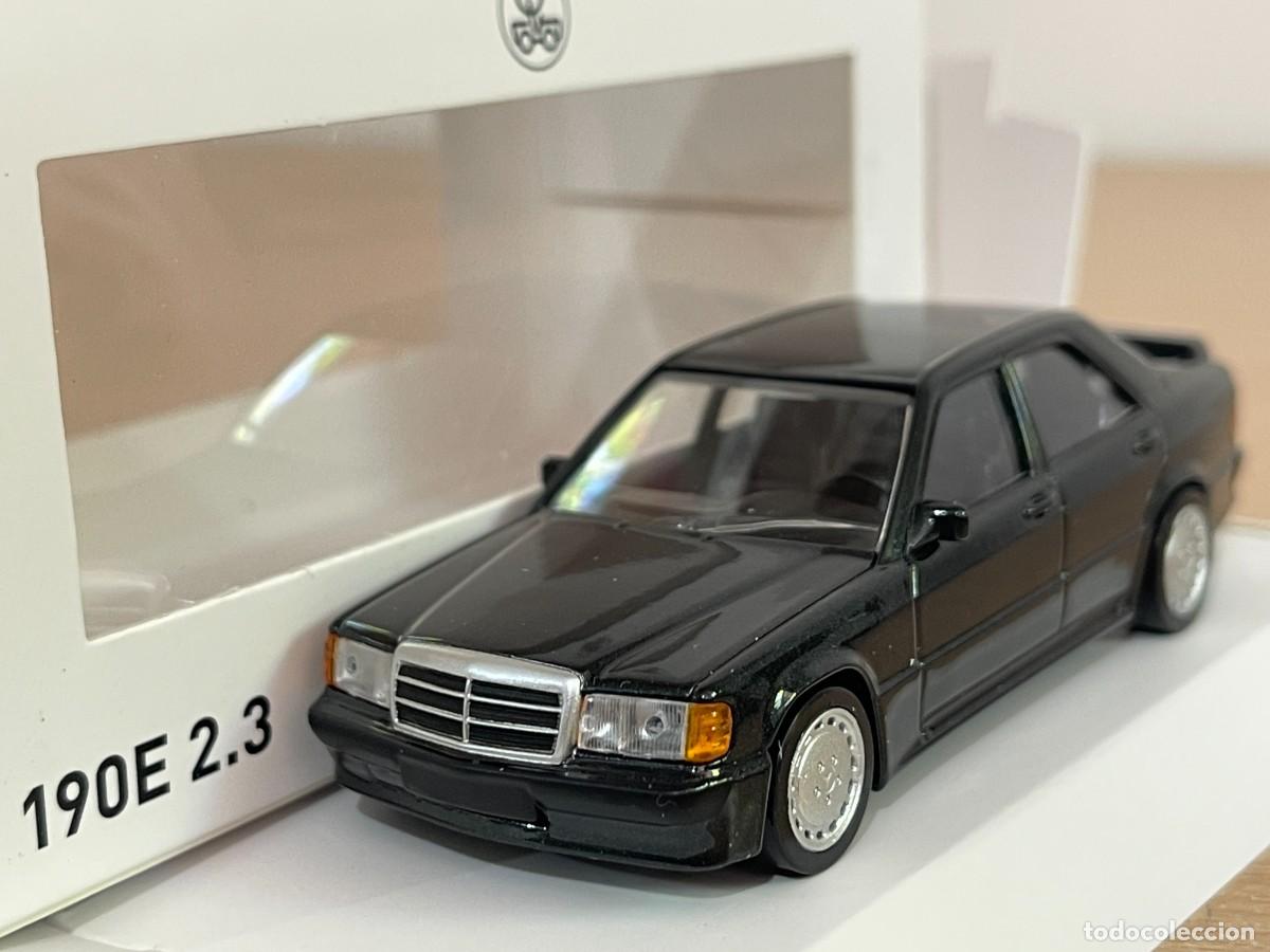 Coches a escala: Norev coche MERCEDES 190E 2.3 Black escala 1:43 Mercedes-Benz 1/43 die-cast metal car 190 E negro